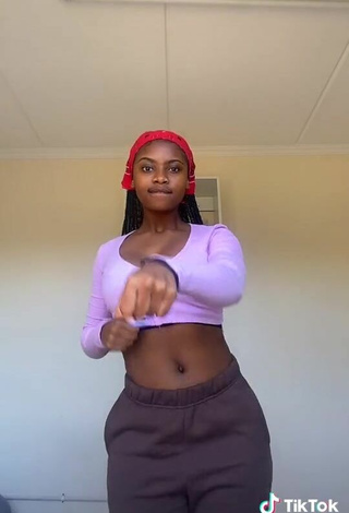 5. Sultry Sphokuhle.n in Purple Crop Top and Bouncing Boobs