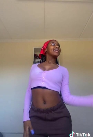 6. Sultry Sphokuhle.n in Purple Crop Top and Bouncing Boobs