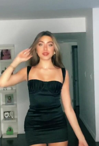 Sexy Valeria Arguelles in Black Dress