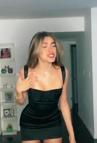 4. Sexy Valeria Arguelles in Black Dress