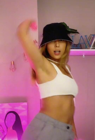 Sultry Valu in White Crop Top and Bouncing Boobs