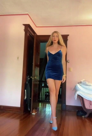 4. Luscious Vikavids in Blue Dress