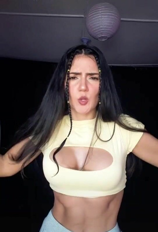 Beautiful Violetta Ortiz Shows Cleavage in Sexy Crop Top