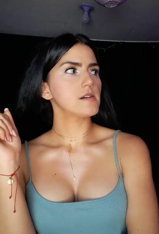 4. Titillating Violetta Ortiz Shows Cleavage in Grey Top