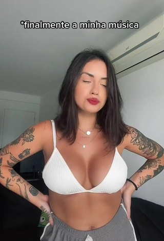 2. Sultry Vitoria Marcilio in White Bikini Top and Bouncing Tits