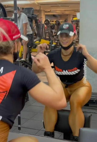 4. Lovely Vivi Winkler Shows Big Butt in the Sports Club