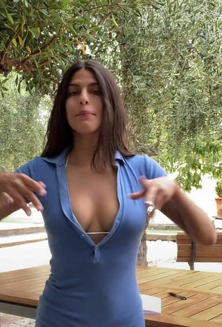 6. Sultry Paola Shows Cleavage in Overall and Bouncing Breasts