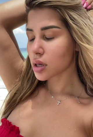 3. Sexy MIRAVI in Red Bikini at the Beach