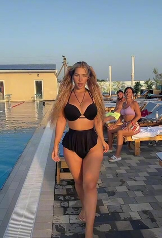 Beautiful MIRAVI in Sexy Black Bikini