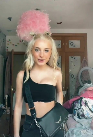 3. Luscious Aaamalia in Black Crop Top