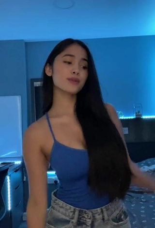 4. Titillating Aaliyah De Gracia in Blue Top