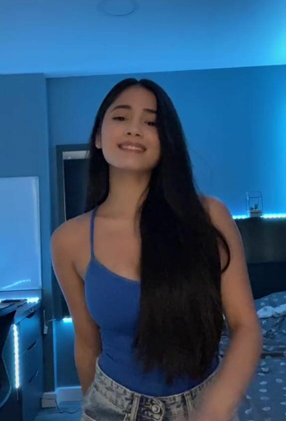 6. Titillating Aaliyah De Gracia in Blue Top