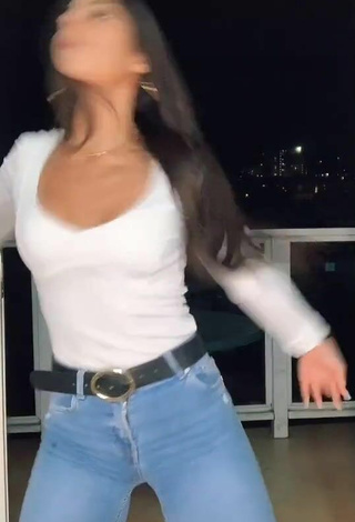 6. Sexy Adriana Daabub in White Top