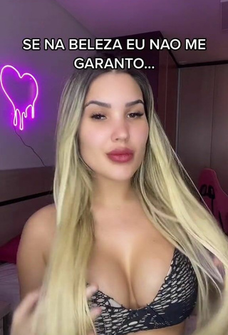 Luscious Alannis Proença Shows Cleavage in Bra