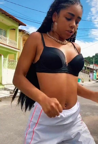 2. Sweet Angel Oficial in Cute Black Bra in a Street