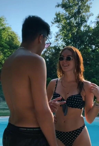 6. Sexy Anna Ciati Shows Cleavage in Polka Dot Bikini