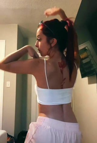 2. Hot Arianna Roman in White Crop Top