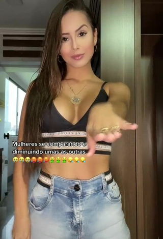 Beautiful Bianca Jesuino Shows Cleavage in Sexy Crop Top