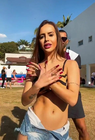 3. Sexy Bianca Jesuino in Zebra Bikini Top