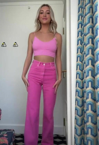 2. Sultry Brianna LaPaglia in Pink Crop Top