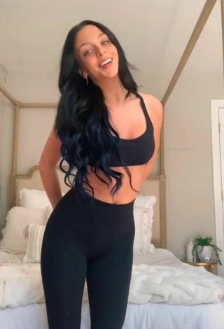 Sultry Eliza Minor in Black Leggings