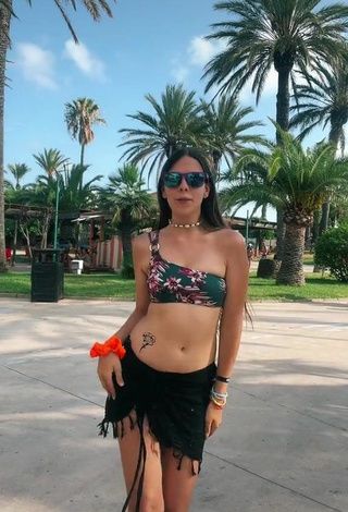 Sweetie Esther Martinez Shows Cleavage in Floral Bikini Top