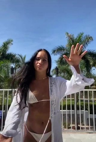 Wonderful Gabi Butler Shows Cleavage in White Bikini