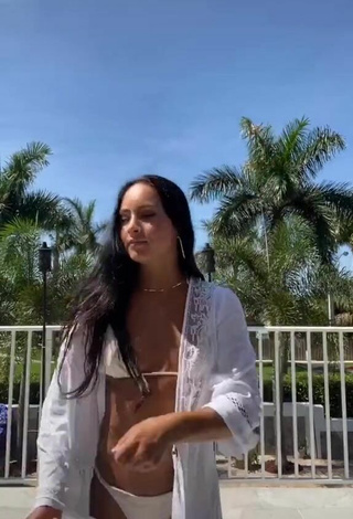 2. Wonderful Gabi Butler Shows Cleavage in White Bikini