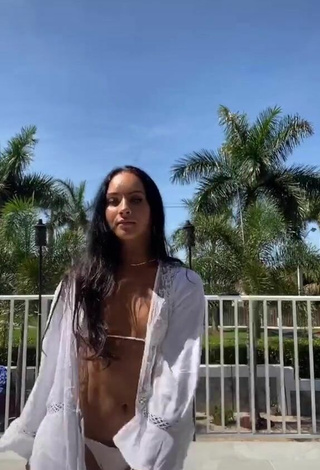 5. Wonderful Gabi Butler Shows Cleavage in White Bikini