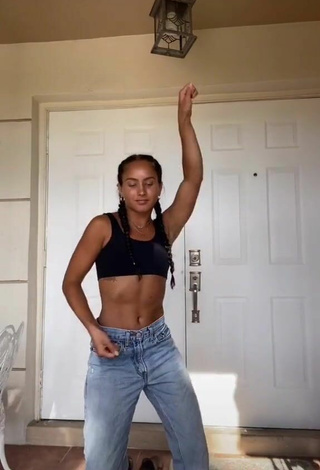 3. Sultry Gabi Butler in Black Crop Top