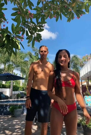 2. Luscious Gabi Butler Shows Cleavage in Red Bikini