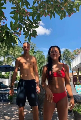 3. Luscious Gabi Butler Shows Cleavage in Red Bikini