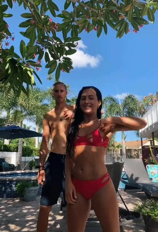 4. Luscious Gabi Butler Shows Cleavage in Red Bikini