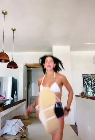 Luscious Bárbara de Regil in White Bikini Top and Bouncing Breasts