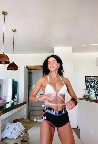 2. Luscious Bárbara de Regil in White Bikini Top and Bouncing Breasts