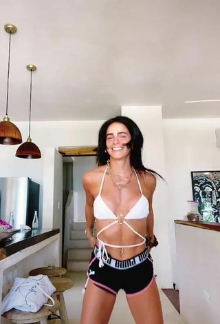 5. Luscious Bárbara de Regil in White Bikini Top and Bouncing Breasts