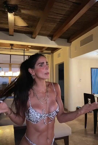 Sultry Bárbara de Regil in Leopard Bikini