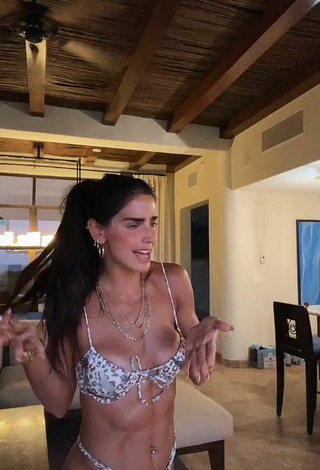 2. Sultry Bárbara de Regil in Leopard Bikini