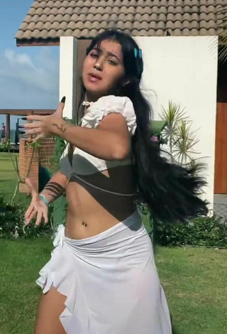 5. Luscious Rebeca Barreto in White Crop Top