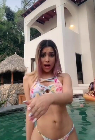 3. Luscious Brianda Deyanara Moreno Guerrero in Floral Bikini at the Pool