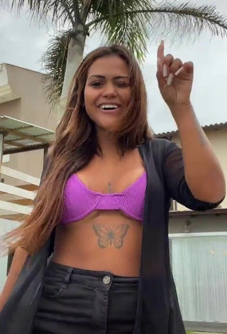 2. Titillating Camila De Almeida Loures in Purple Bikini Top