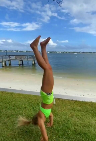 4. Luscious Cassidy Thompson in Bikini Top at the Beach while doing Fitness Exercises