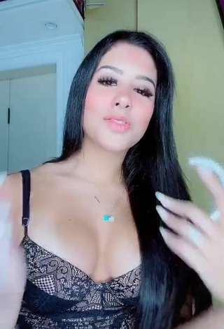 2. Luscious Cinthia Cruz Shows Cleavage in Black Bodysuit