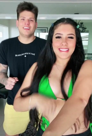 4. Hot Cinthia Cruz in Green Bikini