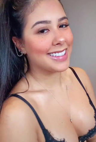 Sexy Cinthia Cruz Shows Cleavage in Black Bodysuit