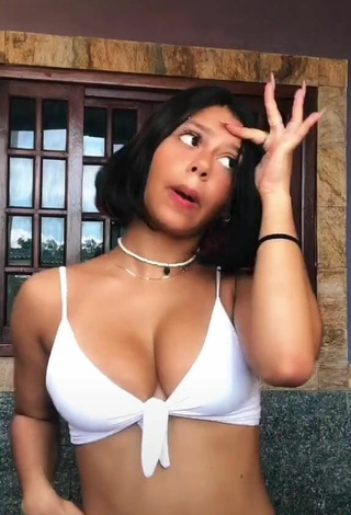 2. Sultry Maria Clara Garcia Shows Cleavage in White Bikini and Bouncing Boobs