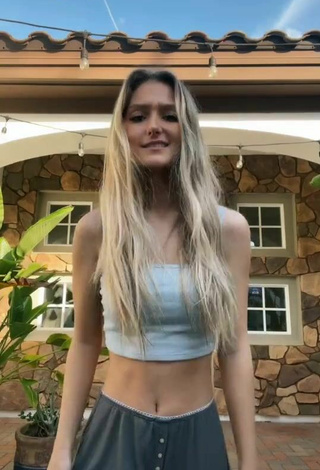 2. Hottie Brooklyn Gabby in Grey Crop Top