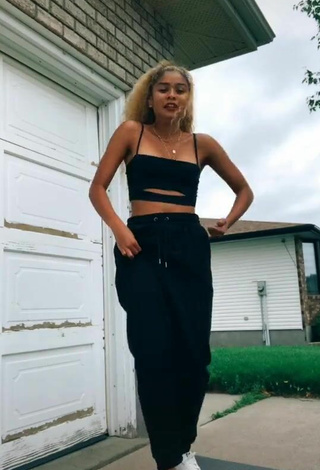 Pretty Cassidy J in Black Crop Top