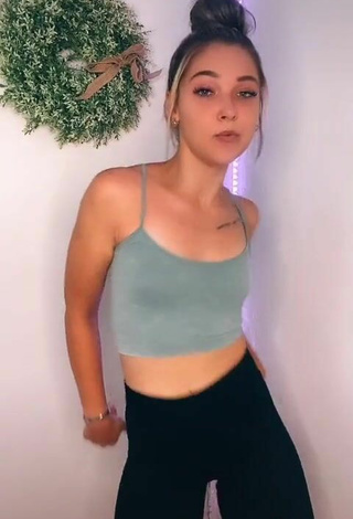 4. Sexy Chané Grobler in Grey Crop Top