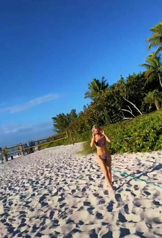 1. Sexy Csenge Forstner in Leopard Bikini at the Beach